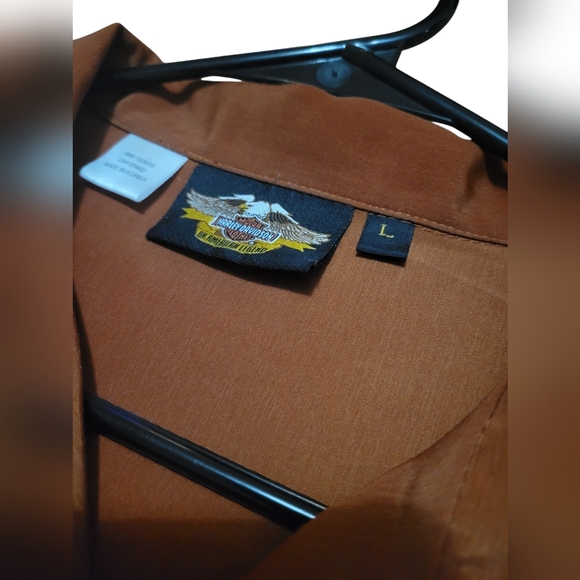 Vintage harley davidson bowling shirt las vegas style button up - Picture 3 of 5